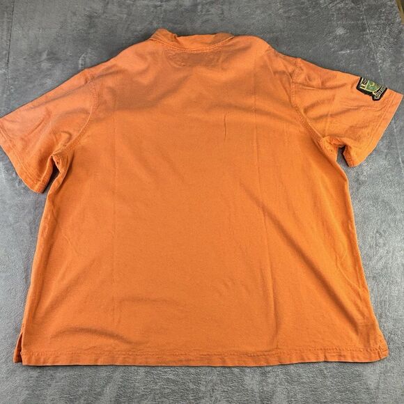 VTG Polo Ralph Lauren Shirt Mens 3XB Orange Rugby Crest Embroidered Pocket S/S - Picture 11 of 15